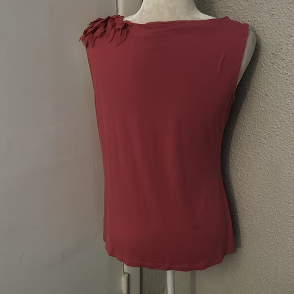 Ann Klein Women’s Pink Floral Short Sleeve Blouse L Work Office Casual Fairycore - Picture 2 of 9